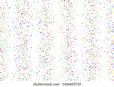 Festival pattern with color round glitter, confetti. Random, chaotic polka dot. Bright background  for party invites, wedding, cards, phone Wallpapers. Vector illustration. Typographic design.