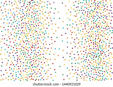 Festival pattern with color round glitter, confetti. Random, chaotic polka dot. Bright background  for party invites, wedding, cards, phone Wallpapers. Vector illustration. Typographic design.