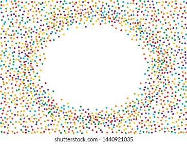 Festival pattern with color round glitter, confetti. Random, chaotic polka dot. Bright background  for party invites, wedding, cards, phone Wallpapers. Vector illustration. Typographic design.