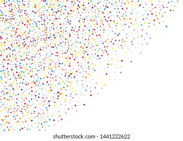 Festival pattern with color round glitter, confetti. Random, chaotic polka dot. Bright background  for party invites, wedding, cards, phone Wallpapers. Vector illustration. Typographic design.