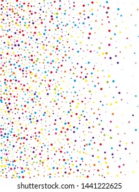 Festival pattern with color round glitter, confetti. Random, chaotic polka dot. Bright background  for party invites, wedding, cards, phone Wallpapers. Vector illustration. Typographic design.