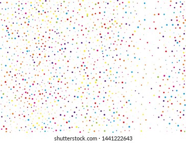 Festival pattern with color round glitter, confetti. Random, chaotic polka dot. Bright background  for party invites, wedding, cards, phone Wallpapers. Vector illustration. Typographic design.