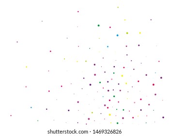 Festival pattern with color round glitter, confetti. Random, chaotic polka dot. Bright background  for party invites, wedding, cards, phone Wallpapers. Vector illustration. 