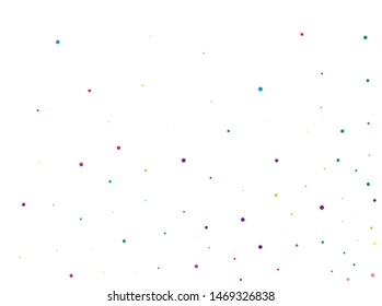 Festival pattern with color round glitter, confetti. Random, chaotic polka dot. Bright background  for party invites, wedding, cards, phone Wallpapers. Vector illustration. Typographic design.
