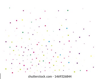 Festival pattern with color round glitter, confetti. Random, chaotic polka dot. Bright background  for party invites, wedding, cards, phone Wallpapers. Vector illustration. Typographic design.