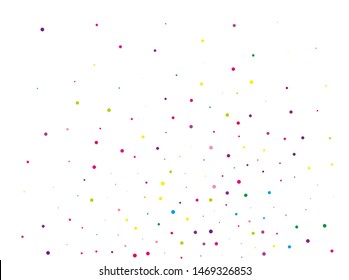 Festival pattern with color round glitter, confetti. Random, chaotic polka dot. Bright background  for party invites, wedding, cards, phone Wallpapers. Vector illustration. Typographic design.