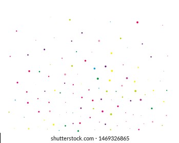 Festival pattern with color round glitter, confetti. Random, chaotic polka dot. Bright background  for party invites, wedding, cards, phone Wallpapers. Vector illustration. Typographic design.