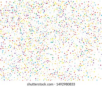 Festival pattern with color round glitter, confetti. Random, chaotic polka dot of small and large scale. Bright background  for party invites, wedding, cards, phone Wallpapers. Vector illustration. 