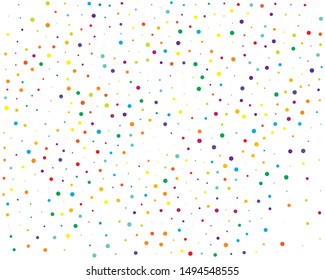 Festival pattern with color round glitter, confetti. Random, chaotic polka dot of small and large scale. Bright background  for party invites, wedding, cards, phone Wallpapers. Vector illustration. 