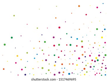 Festival pattern with color round glitter, confetti. Random, chaotic polka dot. Bright background  for party invites, wedding, cards, phone Wallpapers. Vector illustration