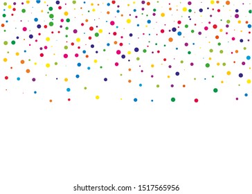 Festival pattern with color round glitter, confetti. Random, chaotic polka dot. Bright background  for party invites, wedding, cards, phone Wallpapers. Vector illustration