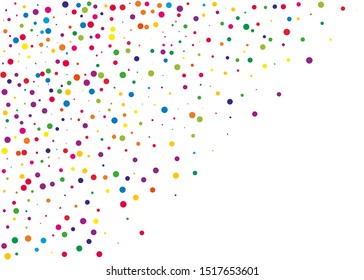 Festival pattern with color round glitter, confetti. Random, chaotic polka dot. Bright background  for party invites, wedding, cards, phone Wallpapers. Vector illustration