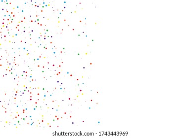 Festival pattern with color round glitter, confetti. Random, chaotic polka dot. Colorful background  for party invites, wedding, cards, phone Wallpapers. Vector illustration. Typographic design.