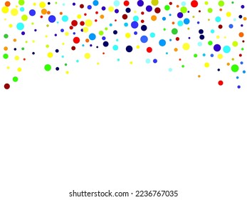 Festival pattern with color round glitter, confetti. Isolated on the white background. Circle art round backdrop.