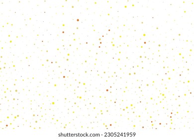 Patrón de festival con brillo redondo de color, confeti. Punto polka al azar. Fondo brillante  para invitaciones de fiesta, bodas, tarjetas, fondos de pantalla de teléfono. Ilustración vectorial. Diseño tipográfico.