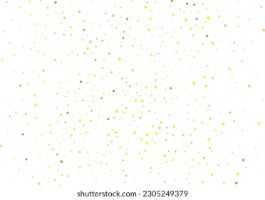 Patrón de festival con brillo redondo de color, confeti. Punto polka al azar. Fondo brillante  para invitaciones de fiesta, bodas, tarjetas, fondos de pantalla de teléfono. Ilustración vectorial. Diseño tipográfico.