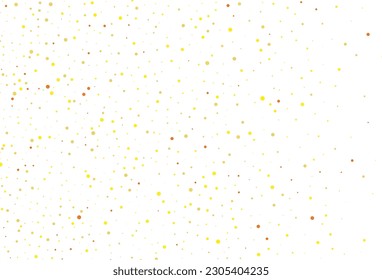 Patrón de festival con brillo redondo de color, confeti. Punto polka al azar. Fondo brillante  para invitaciones de fiesta, bodas, tarjetas, fondos de pantalla de teléfono. Ilustración vectorial. Diseño tipográfico.