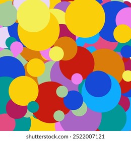Festival pattern with color round glitter, confetti. Random, chaotic polka dot. Bright background for party invites, wedding, cards, phone Wallpapers. Vector illustration. Typographic design.