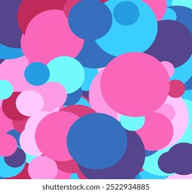 Festival pattern with color round glitter, confetti. Random, chaotic polka dot. Bright background for party invites, wedding, cards, phone Wallpapers. Vector illustration. Typographic design.