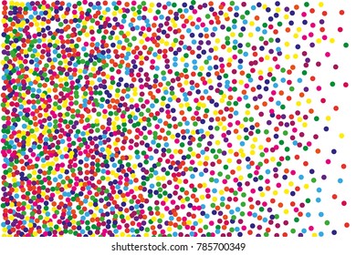 Festival pattern with color round glitter, confetti. Random, chaotic polka dot. Bright background  for party invites, wedding, cards, phone Wallpapers. Vector illustration. Typographic design.