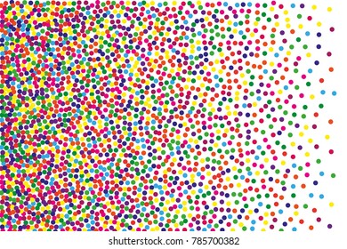 Festival pattern with color round glitter, confetti. Random, chaotic polka dot. Bright background  for party invites, wedding, cards, phone Wallpapers. Vector illustration. Typographic design.