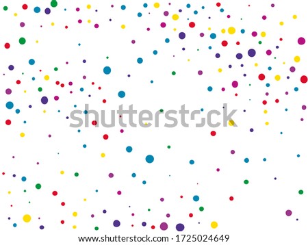 Festival pattern with color round glitter, confetti. Random, chaotic polka dot. Bright background  for party invites, wedding, cards, phone Wallpapers. Vector illustration. 