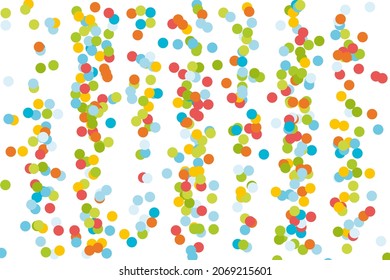 Festival pattern with colour confetti. Bright polka dot. Bright background  for party invites, wedding, cards, phone Wallpapers. Vector illustration