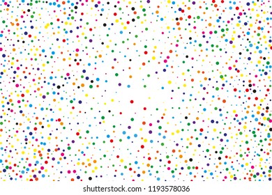 Festival pattern with confetti. Colorful background, vector illustration Rectangular horizontal