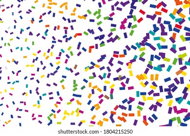 Festival pattern with confetti or donut's glaze, sprinkles. Festive background, vector illustration