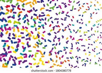 Festival pattern with confetti or donut's glaze, sprinkles. Festive background, vector illustration