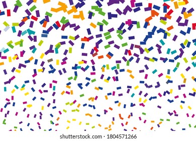 Festival pattern with confetti or donut's glaze, sprinkles. Festive background, vector illustration