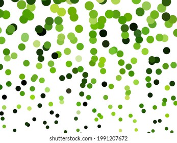 Festival pattern with green confetti. Random polka dot. Bright background  for party invites,  cards, phone Wallpapers. Vector illustration.
