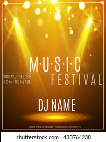 Festival Poster with Spotlight.