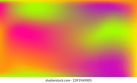 Festival rainbow wallpaper. Neon mauve violet spots background. Yellow magenta lemon green design. Bright orchid leafy pattern for web banner presentation card ads. Mockup print for invitation covers.