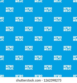 Festival retro music pattern vector seamless blue repeat for any use