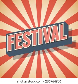 Festival  Retro Speech. Vector illustration