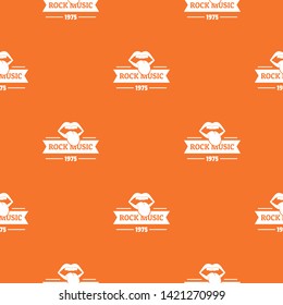 Festival rock music pattern vector orange for any web design best