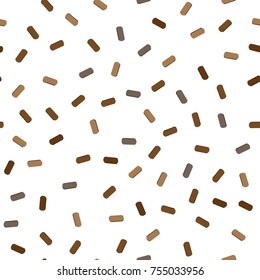 Festival seamless pattern with cchocolate donut's glaze, sprinkles. Repeating background, vector illustration  