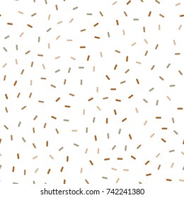 Festival seamless pattern with confetti or donut's glaze, sprinkles. Repeating background, vector illustration 