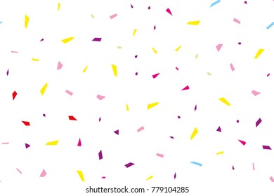 Festival seamless pattern with confetti. Repeating background, vector illustration Rectangular horizontal 