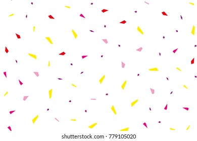 Festival seamless pattern with confetti. Repeating background, vector illustration Rectangular horizontal