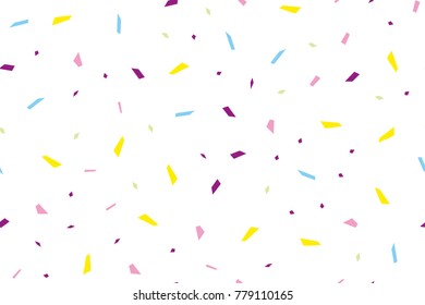 Festival seamless pattern with confetti. Repeating background, vector illustration Rectangular horizontal 