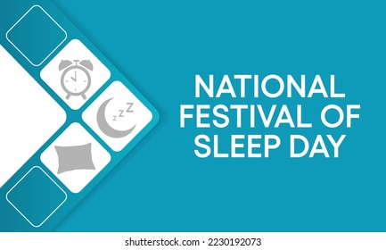 Festival of Sleep day is observed every year on January 3, intended to be a celebration of sleep and a call to action on important issues related to sleep. vector illustration