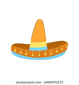 festival sombrero cartoon. mariachi traditional, fiesta festive, fashion colorful festival sombrero sign. isolated symbol vector illustration