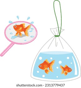 Festival specialties. Goldfish scooping is a game of scooping goldfish in a tank.