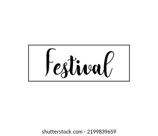 Festival text illustration vector logo design 