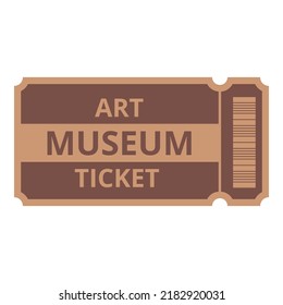 Festival ticket icon cartoon vector. Museum pass. Retro entry