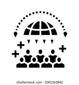 festival tourism glyph icon vector. festival tourism sign. isolated contour symbol black illustration