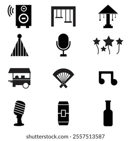 festival vector design and element set 