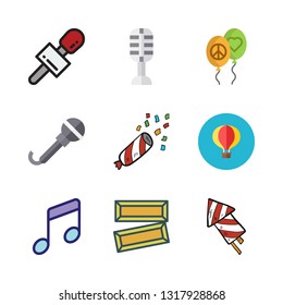 festival vector icon set